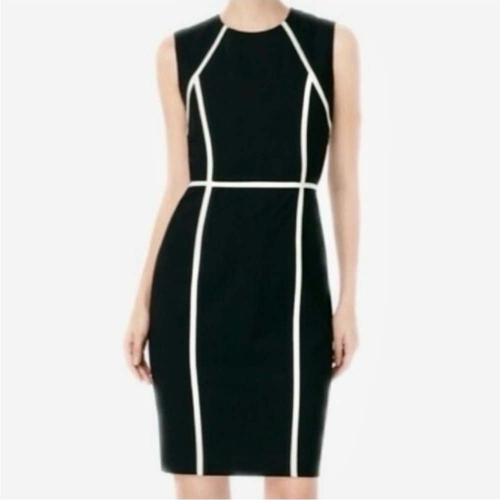 Like New - CALVIN KLEIN Sheath Dress sleeveless summer party cocktail pencil LBD